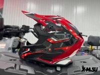 Шлем кроссовый HETOSHI AD3-12 цв. Черно-красный  р. S