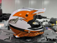 Шлем кроссовый HETOSHI AD2-3 цв. Бело-оранжевый р. M