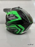 Шлем кроссовый HETOSHI EDX цв. Черно-зеленый р. L