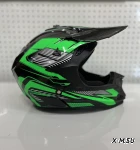 Шлем кроссовый HETOSHI EDX цв. Черно-зеленый р. L