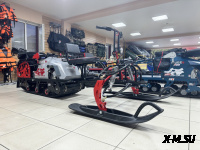 Лыжный модуль IKUDZO (усилен, пласт.лыжи, с подогревом ручек) черно красный